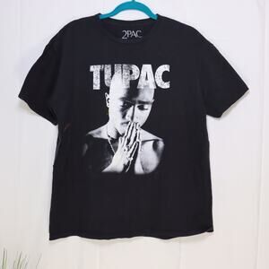 Vintage 2Pac Tupac Shakur Graphic‎ T-Shirt XL Black Hip Hop Rap Streetwear Tee